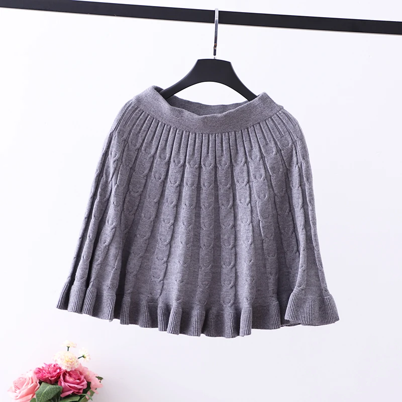 Женская винтажная трикотажная Мини-юбка с оборками плиссированная юбка высокой