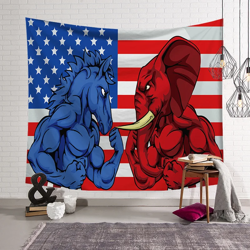 High Quality National Flag Skull Print Wall Hanging Curtain Blanket Farmhouse Home Bedroom Decoration Microfiber Tapestry | Дом и сад