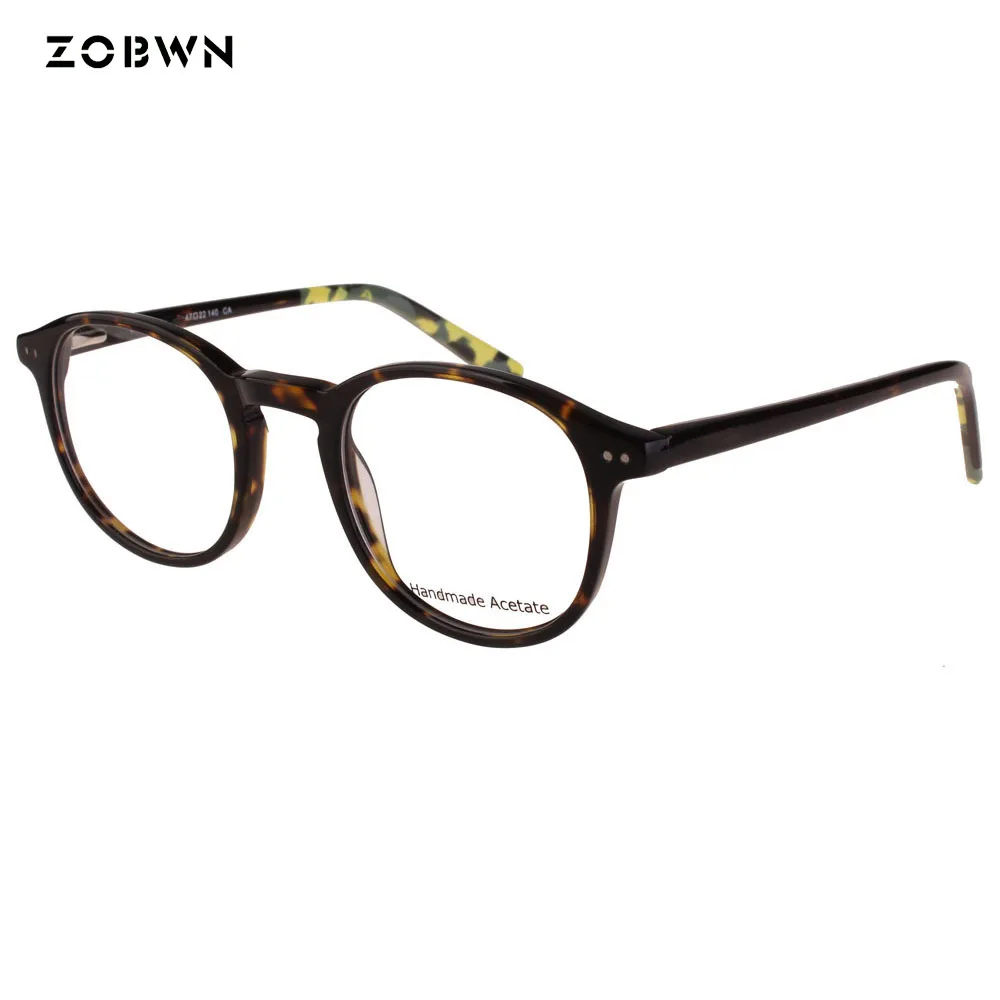 

ZOBWN eye glasses rivet Style Vintage Glasses Women Frame Round Eyeglasses unisex Oculos de grau masculinos montures de lunette