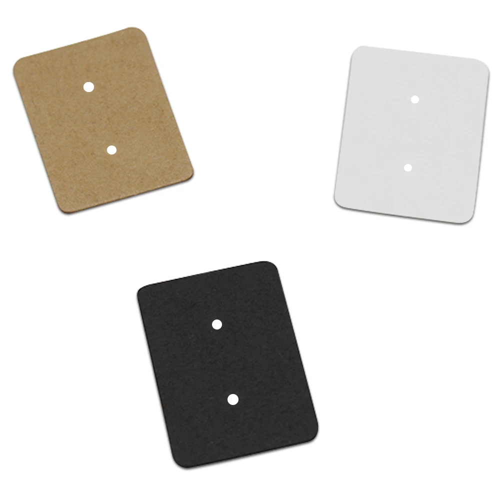 100 шт./лот 2.5X3.5cm крафт бумага серьги картонные бирки для показа ювелирных изделий