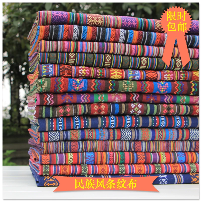 Хлопчатобумажная ткань для шитья 1 метр этническая zakka Лоскутная Ткань сделай сам