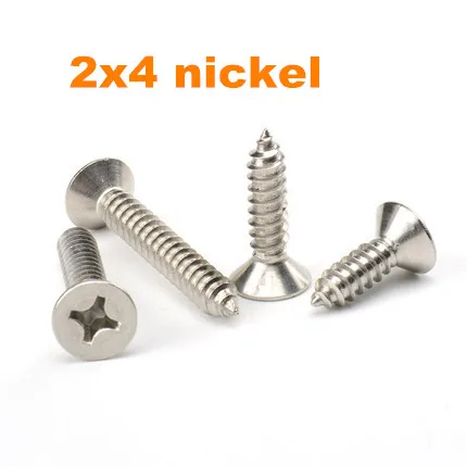 

1000pcs/lot 2*4 Countersunk / flat head philips mircro tapping screw steel nickel plated KA