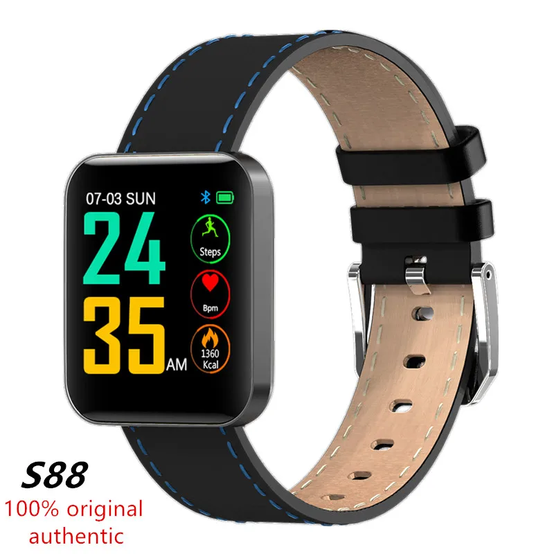 S88 смарт браслет 1 54 Цвет Экран IP67 Водонепроницаемый сердечного ритма крови