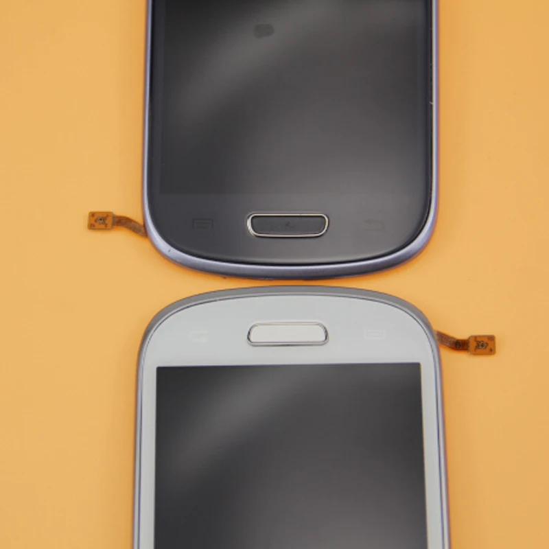 Белый Синий ЖК-дисплей для Samsung Galaxy S3 Mini i8190 с сенсорным экраном дигитайзер Рамка