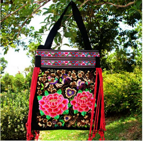 

New National Embroidery Women Traveller Casual Totes!Hot Multi Flaral Embroidered Lady Shoulder&Handbags Hot Vintage Canvas Bags