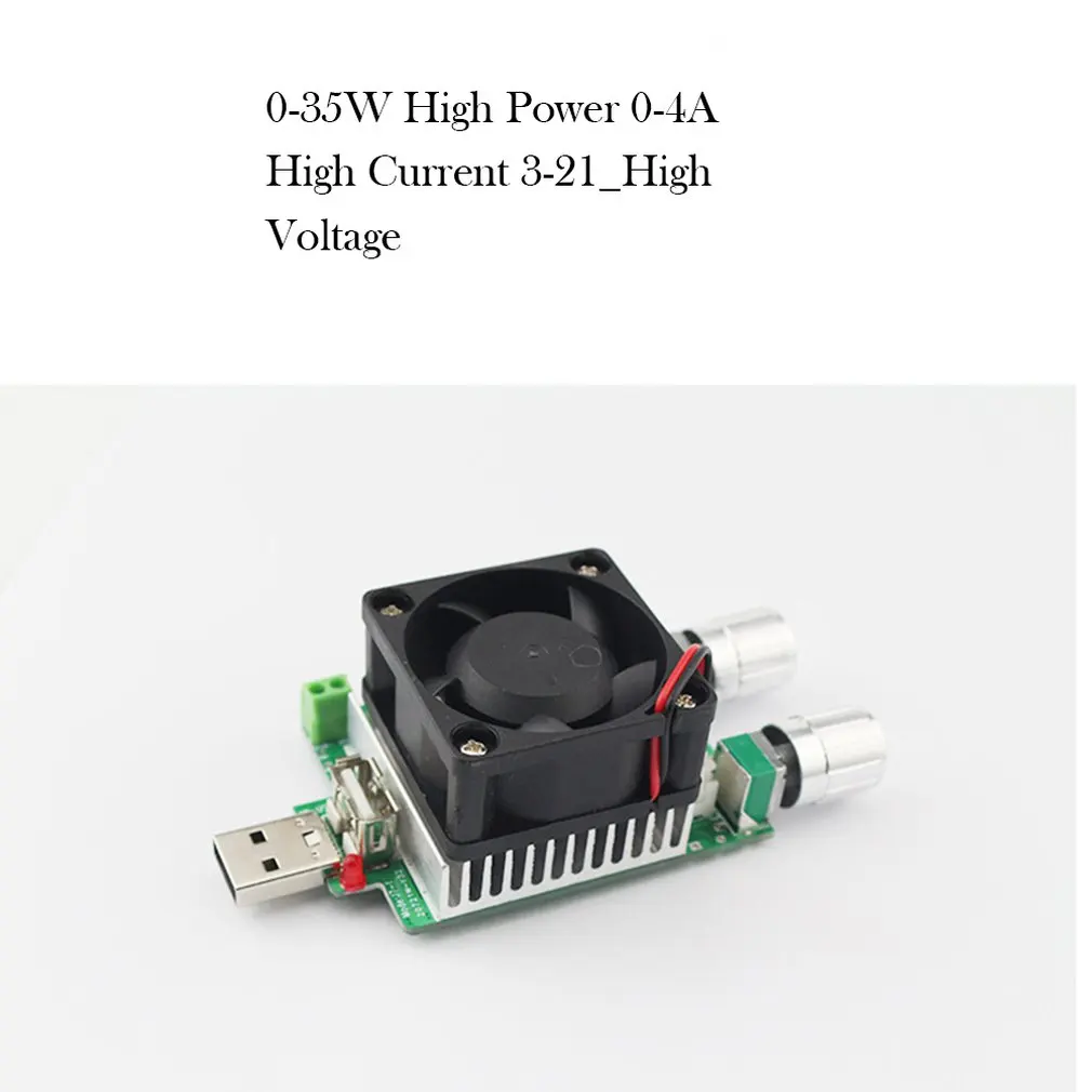 35w Usb electronic load adjustable constant current aging resistor battery voltage capacity tester without display | Инструменты
