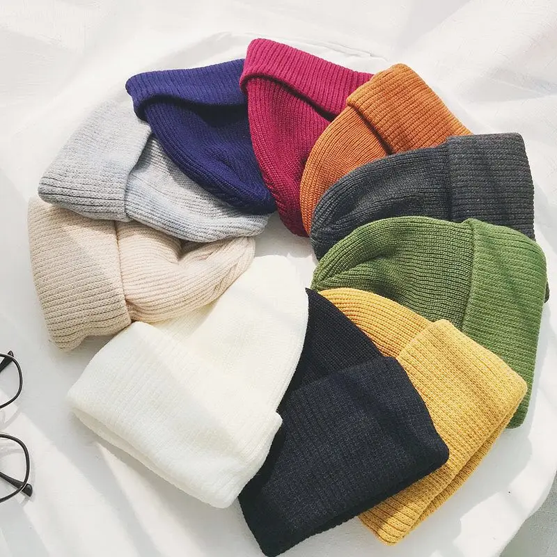 Зимняя шапка для мужчин Skullies& Beanies для женщин и мужчин, модная теплая шапка унисекс, эластичная вязаная шапочка, шапки, модная Зеленая Шапка
