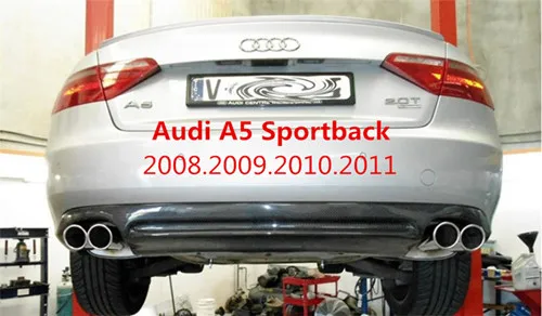 Audi A5 2008 to 2011 Для Audi A5 S5 Sportback Sports edition 2008- углеродное волокно задний спойлер высокого качества бампер диффузор авто аксессуары - Цвет: Audi A5 2008 to 2011