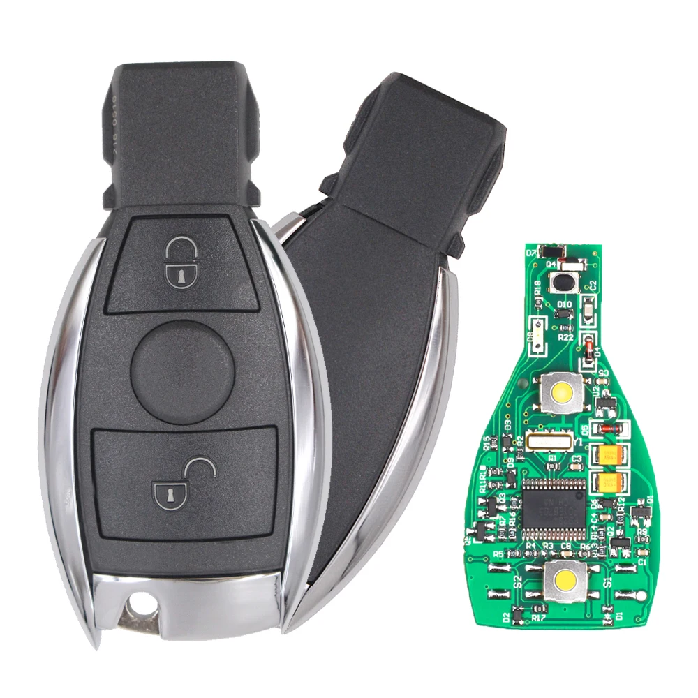 Keyecu Smart Key 2 кнопки 315 мГц 433 мГц для Mercedes-Benz Авто удаленный ключевой Поддержка NEC и BGA 2000+ год