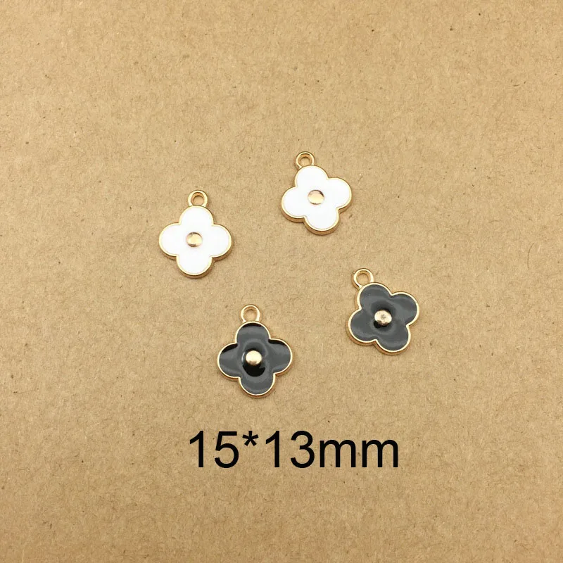 10 шт. Симпатичные металлические подвески с эмалью в виде кактуса и цветка для