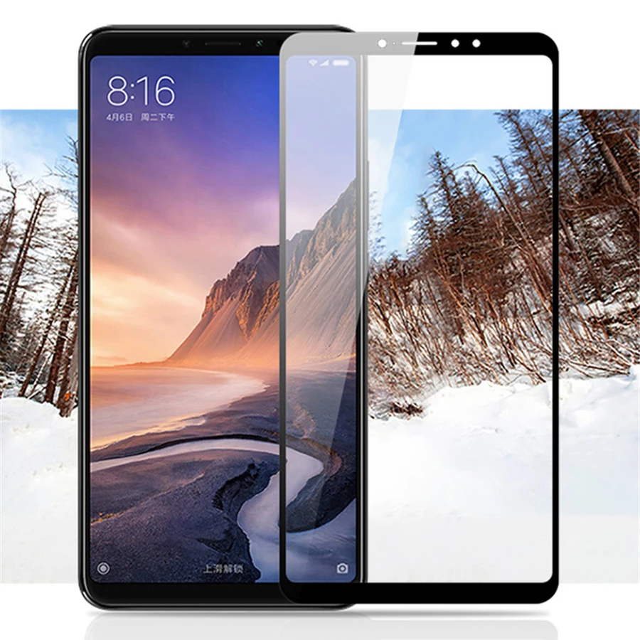 Для Xiaomi Mi Max 2 3 Закаленное стекло Полное покрытие экрана Защитная пленка для Max2 Max3