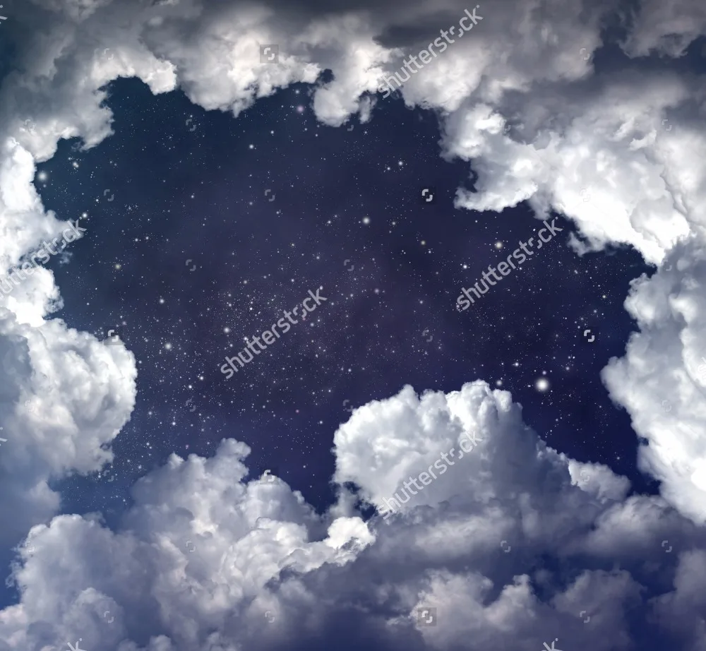 Потолочные обои на заказ фотообои с изображением звездного космоса для гостиной