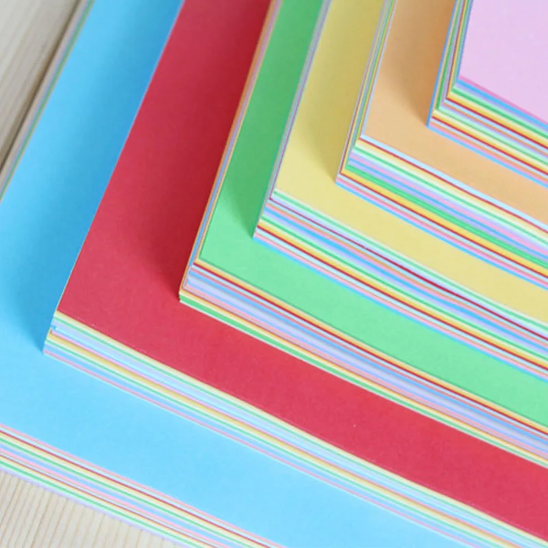 100pcs Square Origami Paper Double Sides Solid Color Folding Paper  Multicolor Kids Handmade DIY Scrapbooking Craft Decor