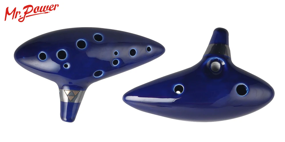 12 отверстий ocarina Legend of Zelda Alto C флейта Occarina краны синяя Керамика/глина stl Orcarina Вдохновленный времени с сумкой 80 B