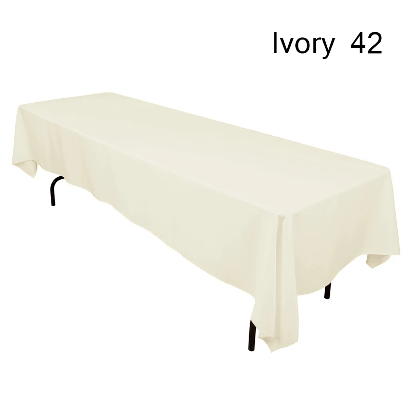 Ivory 10 шт./лот полиэстер Бесшовные скатерть круглого стола партии крышка дешевые площади Скатерти для свадеб таблице overaly - Цвет: Ivory