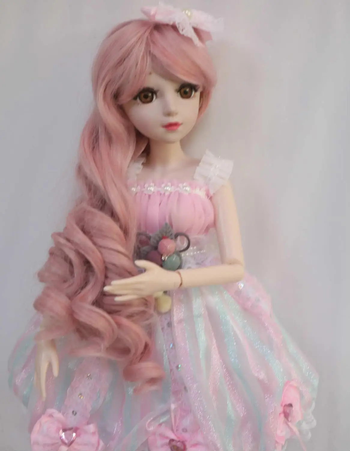 doll and dress wig 1 1/3 женский Пластик совместный подвижный кукла 60 см Пластик кукла продажи с платье - Цвет: doll and dress wig 1