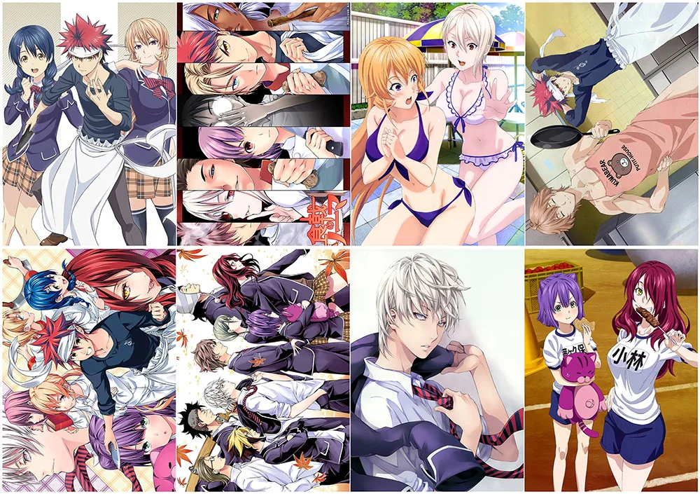 

Постеры Shokugeki no Souma, полипропилен, A3, 8 штук, настенные постеры PPP028