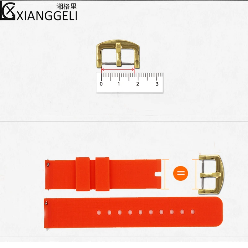 Аксессуары для часов 20м22мм Складная бабочка из нержавеющей стали с платиной и