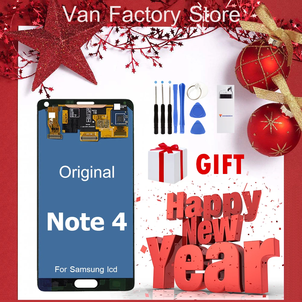 Note4 100% Original test good working for Samsung Galaxy Note 4 lcd touch screen N9100 n910f n910p n910c n910 LCD Digitizer | Мобильные