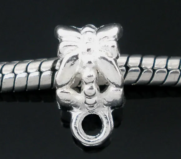 15 PCs Silver Plated Flower Pattern Bails Beads. Fit European Charm 12x6mm new | Украшения и аксессуары