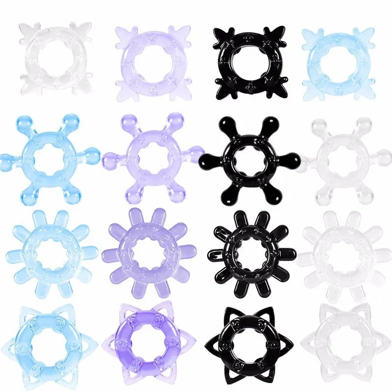 6 шт. кольцо для пениса презервативы пенис рукав Для мужчин t многоразовый