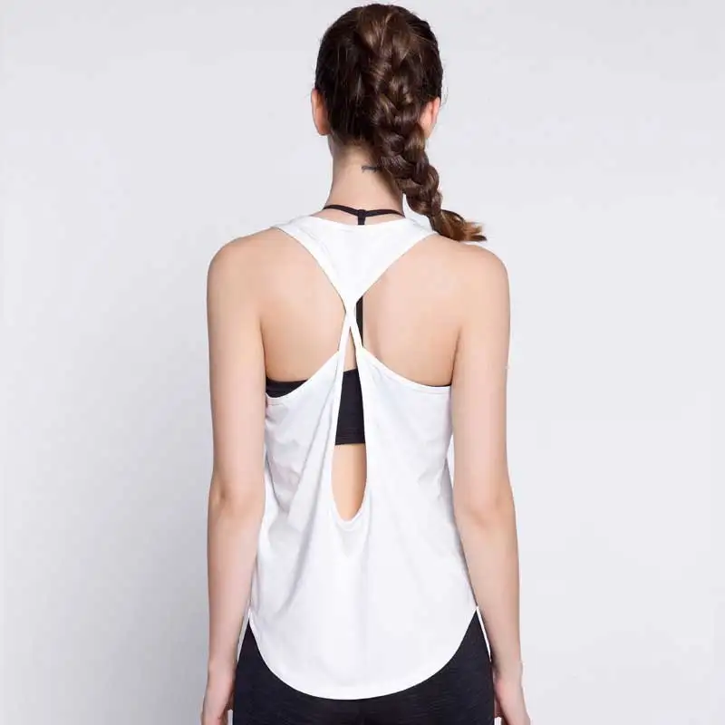 

Women Quick Dry Fitness Tops Summer Sexy Tank For Exercise Women's Clothing T-Shirt Female Workout Vest Tee Singlets Clothes