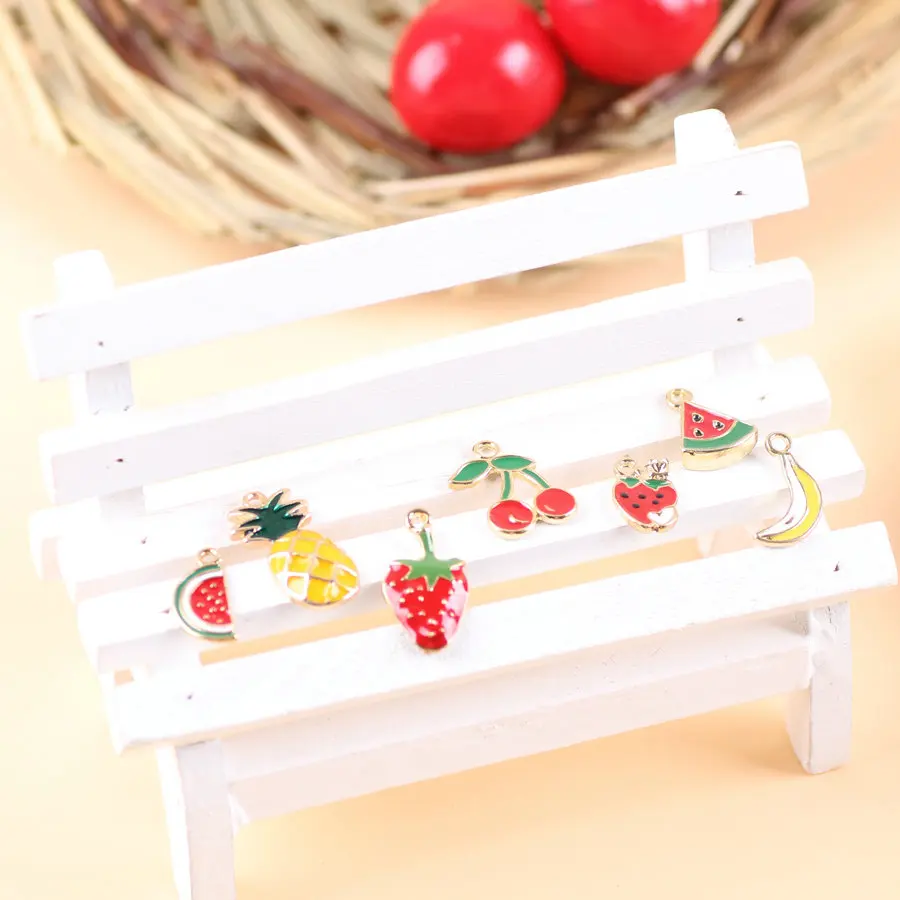 Новый мини заказ 20 шт 12 24 мм Смешанные Фрукты Арбуз клубника банан вишня ананас