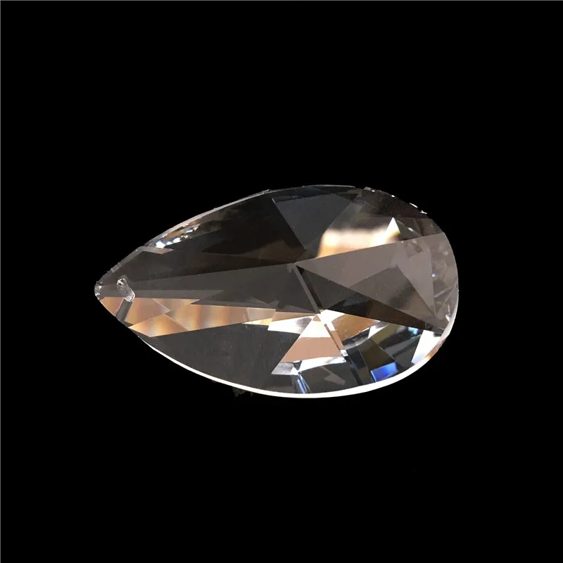 

50 Units 38mm Pear Shape Crystal-Drops-For-Chandeliers Glass Suncatcher Prism Pendant For Sale