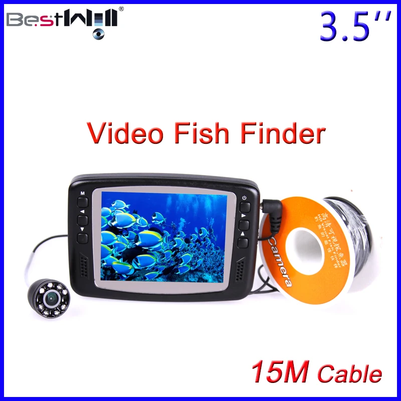 BESTWILL Оригинальный 3 5 ''монитор 15 30 м кабель HD 1000TVL видео рыболокатор подводная