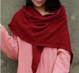 Хлопковый однотонный треугольный шарф Ms. S394|scarf shawl|triangle scarftriangle shawl |