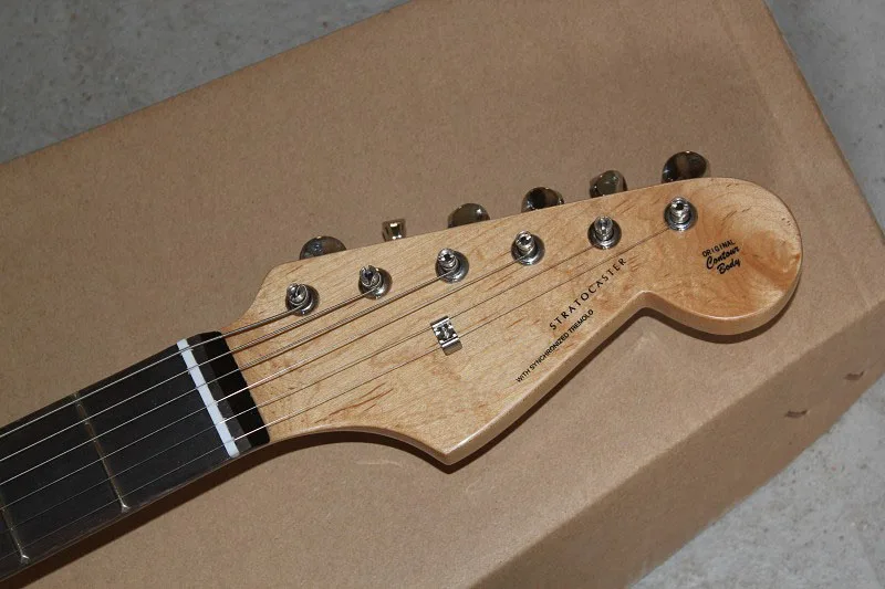 Новое поступление 6 строка F Stratocaster Сделано в США sss закат Sunburst Электрогитары!