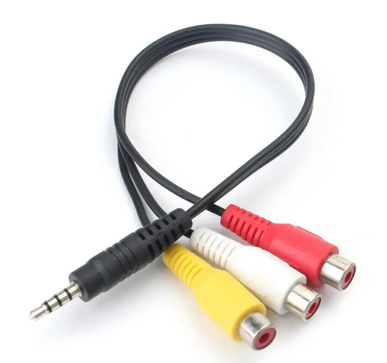 3 5 мм AV Мужской к RCA Женский аудио видео кабель фотошнур 0 25 м|adapter cord|adapter cablecable av