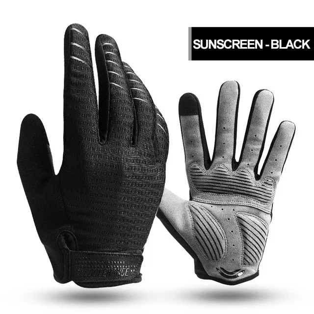Black Coolизменить мужские перчатки для велоспорта с длинным пальцем гелевая Накладка для спорта MTB велосипеда с сенсорным экраном перчатки для велоспорта Guantes Ciclismo - Цвет: Black