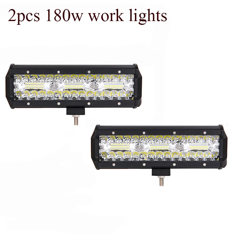 1pcs 180w car lamp Автомобильная Рабочая лампа, головной светильник s, потолочный светильник, Автомобильный светодиодный светильник, 12 В, 60 Вт, 120 Вт, 180 Вт, 240 Вт, 300 Вт, авто, высокая яркость, вспомогательная лампа - Цвет: 1pcs 180w car lamp