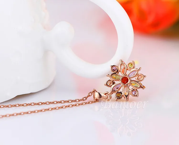 AliExpress,, золотой цвет, цветок, подвеска, ожерелья для женщин, высокое качество, циркон, кристалл, модные ювелирные изделия