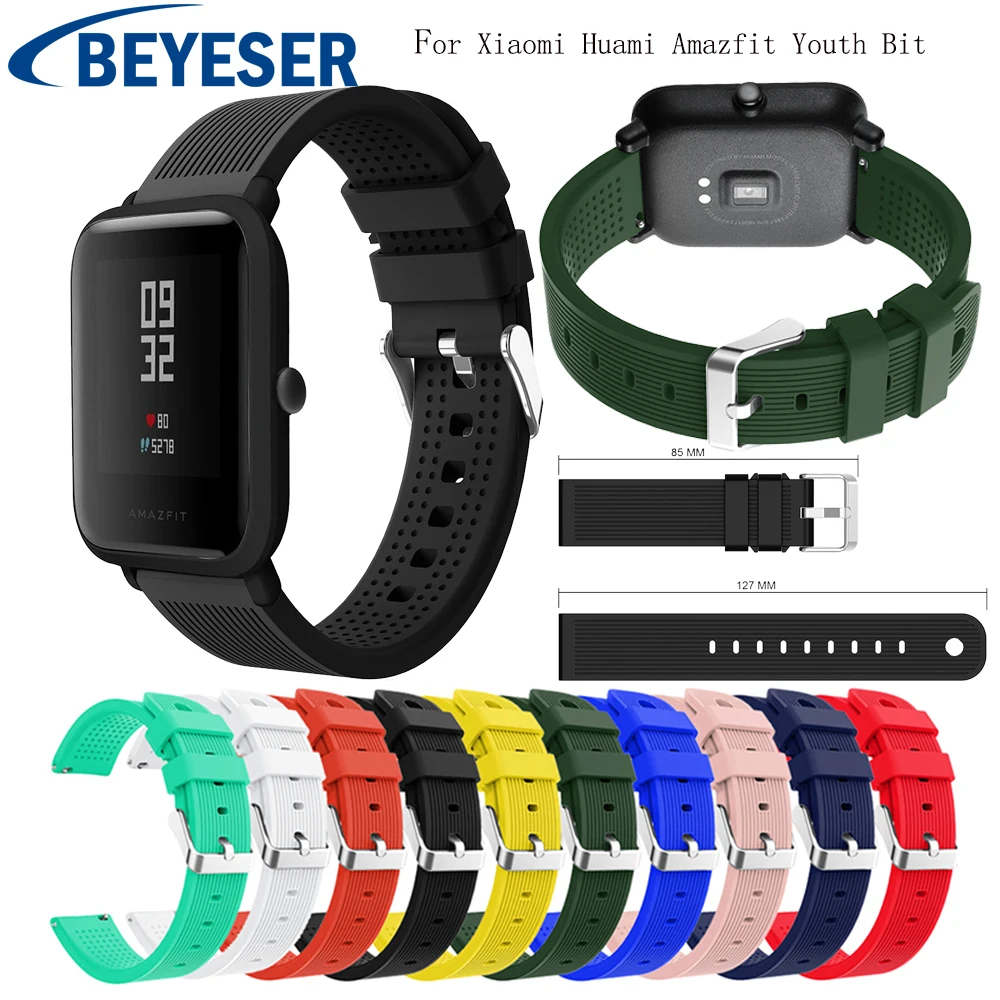 

Sport Silicone Strap for Xiaomi Huami Amazfit Bip BIT Lite Youth Smart Watch Wrist Bracelet Amazfit Bit Watchband Replacement
