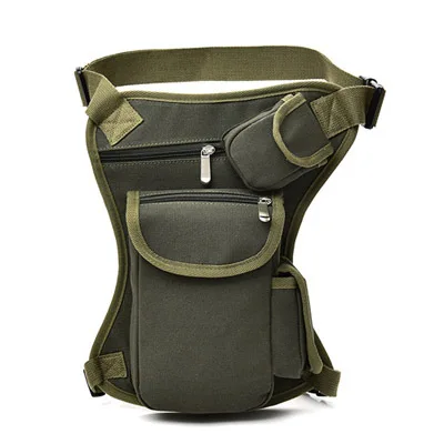 Army Green Брезентовая поясная сумка, маленькая поясная сумка для ног, пояс, бедро, грудь, бедро, для мужчин, Muslera Militar Bolsa De Perna Bolso Pierna LB01 - Цвет: Army Green