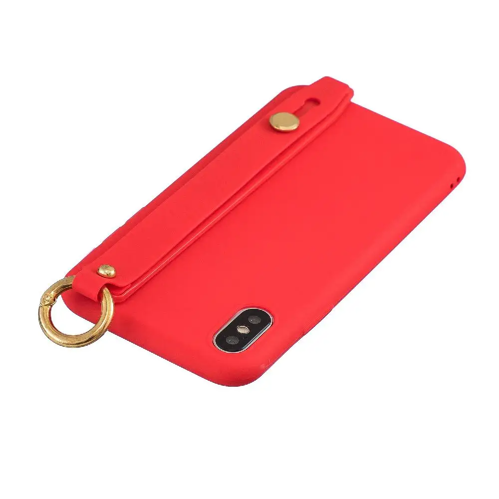 Kuulee For Samsung J4 PLUS Simple Solid Color Chic Wrist Rope Stand Matte TPU Anti-scratch Non-slip Protective Cover Back Case | Мобильные