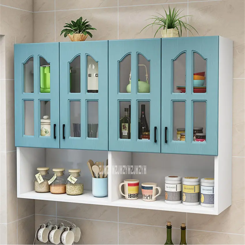 blue A1 handle Кухонный настенный шкаф, ванная комната, кухонная мебель, подвесной шкаф, 4-комбинация для дверей, дополнительный Нижний шкаф, Подвесной Настенный шкаф - Цвет: blue A1 handle