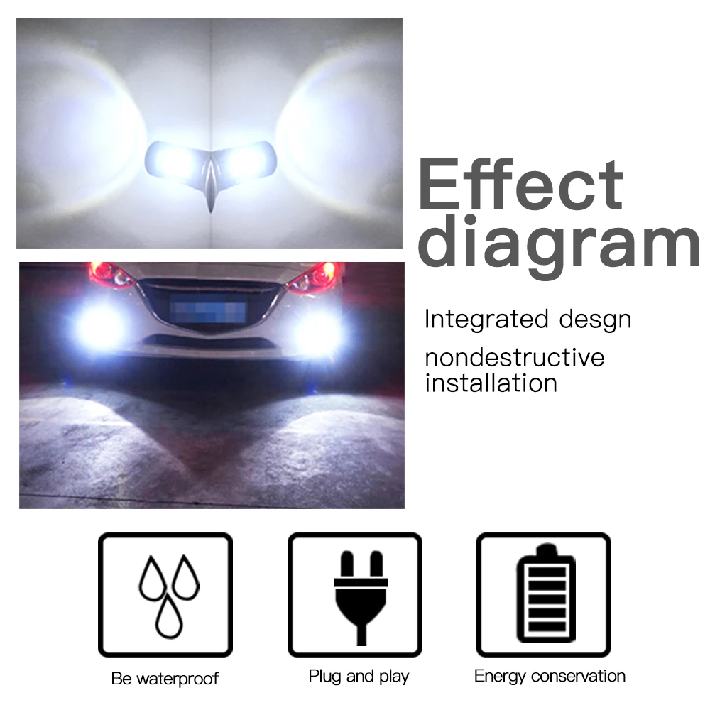 2 шт. автомобильные светодиодсветодиодный лампы H4 H7 H8 H11 HB3 9005 HB4 9006 3030SMD 6000
