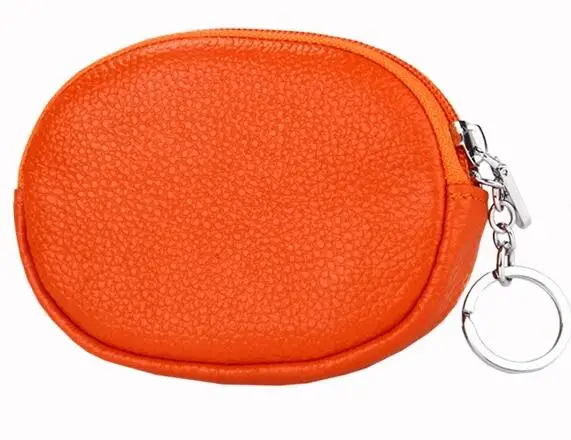 Orange Модный кожаный женский маленький кошелек для монет на молнии, держатель для денег, сумка для девушек, дамская сумка на молнии для ключей, карт, кошелек для монет, чехол - Цвет: Orange