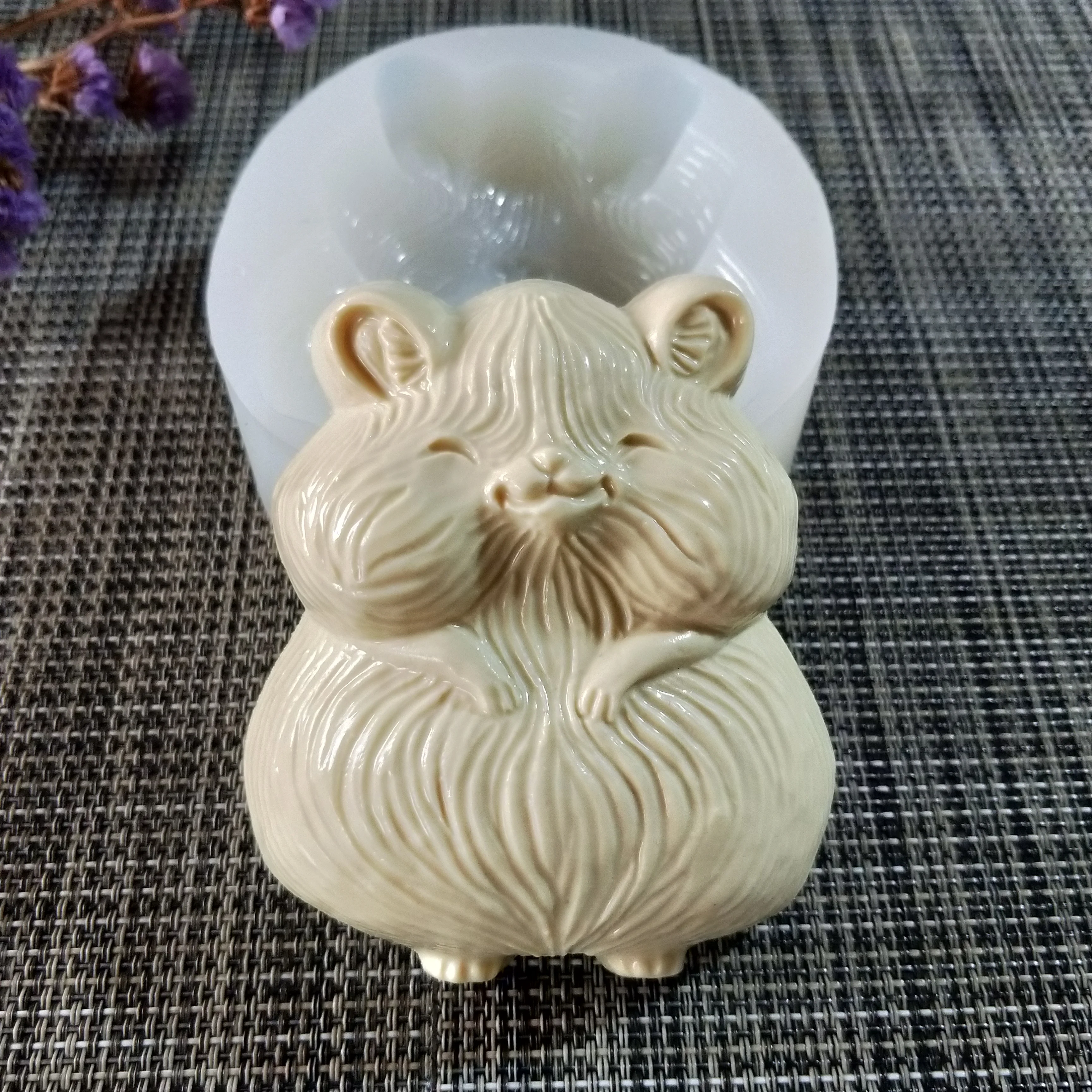 DW0133 PRZY 3d животные милый маленький хомяк силиконовая форма для мыла изготовления