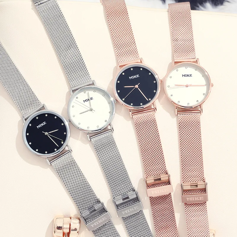 Ультратонкие женские часы повседневные кварцевые наручные из розового золота