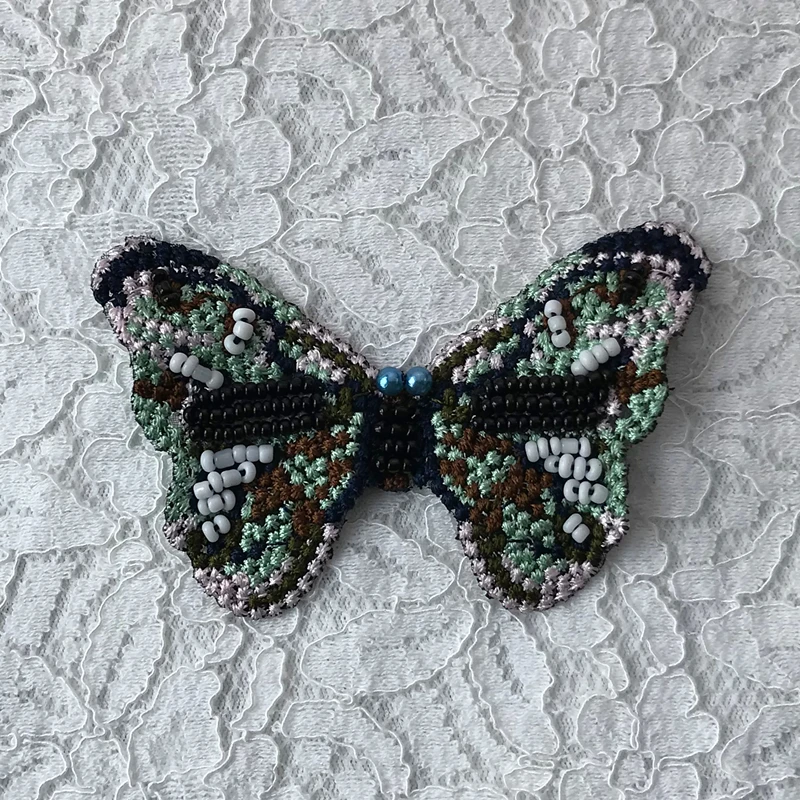 1 шт. модные бусины Бабочка патч для аппликация на одежду джинсов DIY аксессуары