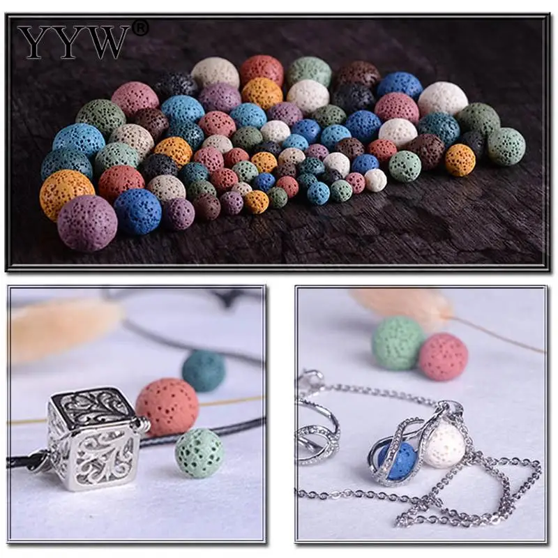 Круглые бусины из натурального камня 6 20 мм матовые лавы разноцветные для