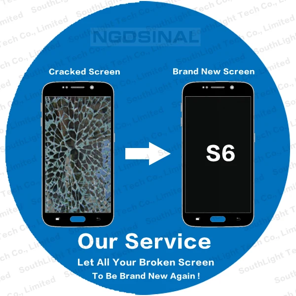 Оригинальный Ремонт для samsung GALAXY S6 ЖК-экран G920 G920F G920FD G920A G920I AMOLED дисплей трещины