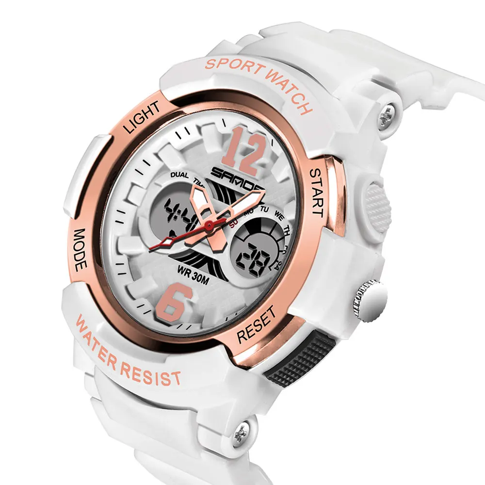 SANDA брендовые электронные спортивные часы женские светодиодные цифровые