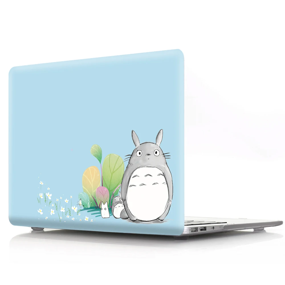 Чехол для ноутбука Totoro с цветной печатью для MacBook Air retina Pro 11 12 13 15 для MacBook с сенсорной панелью New Air 13 New Pro13 15