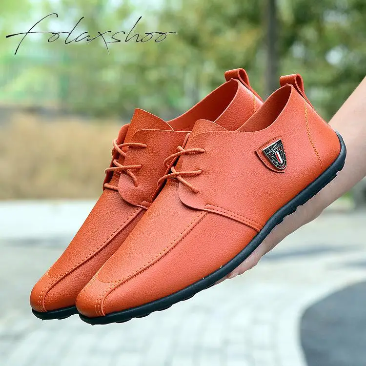 Folaxshoo/демисезонная мужская обувь на шнуровке мужские лоферы повседневные