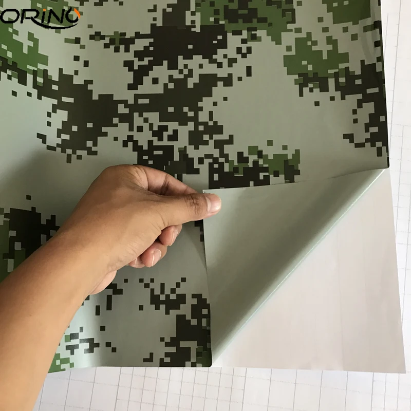 50x200 см Военная армейская зеленая цифровая камуфляжная виниловая пленка для